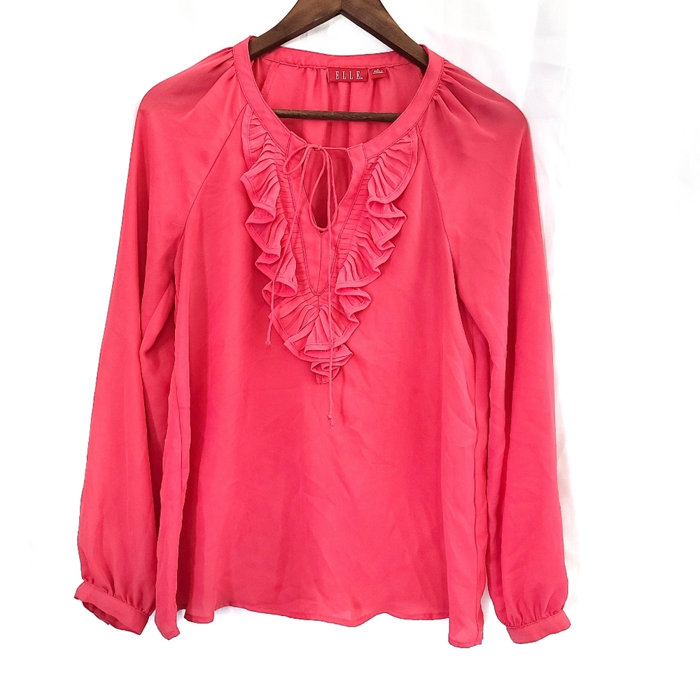 Business casual coral spring Elle top size small-E